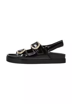 Босоножки на платформе Stradivarius, черный