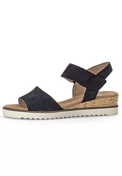 Босоножки на танкетке Gabor Comfort, цвет dk blue kork crem