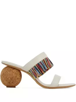 Босоножки с бахромой Ferragamo, белый