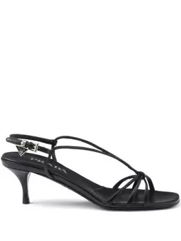 Босоножки с ремешками Prada, черный