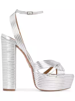 Босоножки 'Sundance Plateau 140' Aquazzura, серебяный