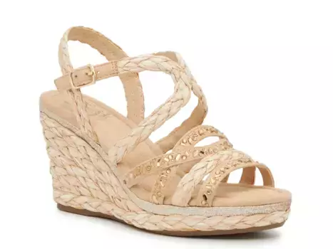 Босоножки-танкетка Odette Impo, Beige Raffia