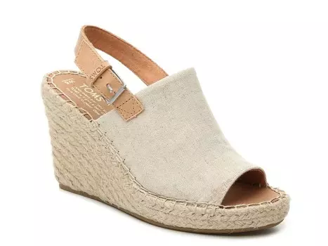 Босоножки Toms Monica Espadrille на танкетке, бежевый