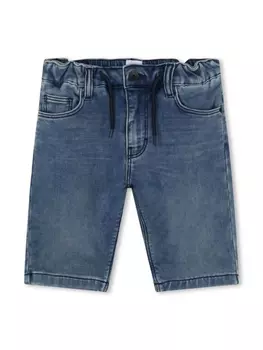 BOSS Kidswear джинсовые шорты с тисненым логотипом, синий