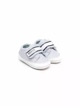 BOSS Kidswear кроссовки на липучках, синий
