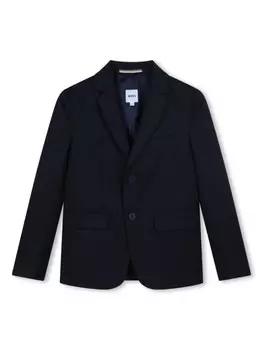 BOSS Kidswear однобортный блейзер, синий