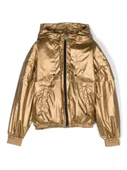 BOSS Kidswear плащ с монограммой, золотистый