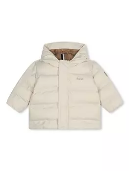 BOSS Kidswear пуховик с капюшоном, белый