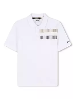 BOSS Kidswear рубашка поло с короткими рукавами, белый