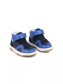 BOSS Kidswear высокие кроссовки в стиле колор-блок, синий