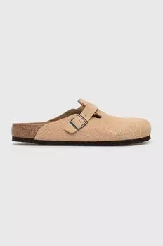 Бостонские замшевые тапочки Birkenstock, бежевый