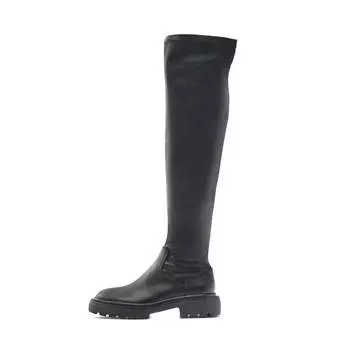 Ботфорты Zara Over-the-knee with track soles, чёрный