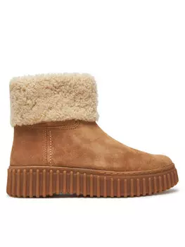 Ботильоны на плоской подошве Clarks, коричневый