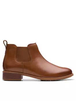 Ботильоны на плоской подошве Clarks, коричневый