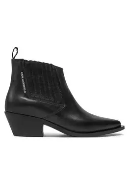 Ботильоны на плоской подошве KARL LAGERFELD, черный