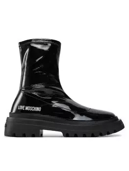 Ботильоны на плоской подошве LOVE MOSCHINO, черный