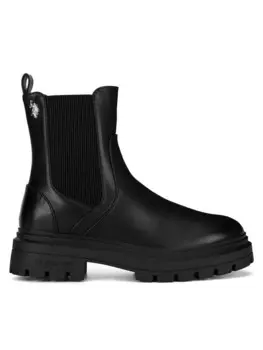 Ботильоны на плоской подошве U.S. Polo Assn., черный