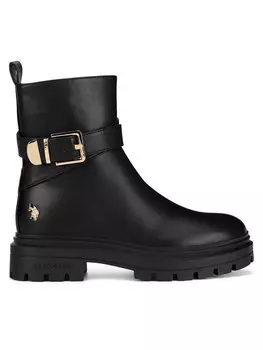 Ботильоны на плоской подошве U.S. Polo Assn., черный