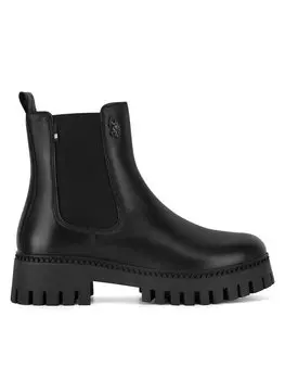 Ботильоны на плоской подошве U.S. Polo Assn., черный
