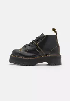 Ботильоны на шнуровке Dr. Martens на платформе, черный