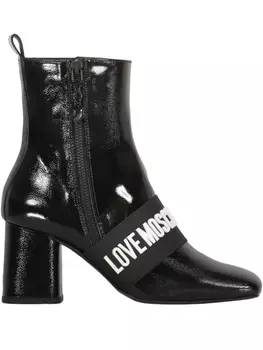 Ботильоны с логотипом Love Moschino, черный