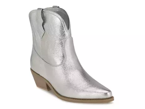 Ботильоны Texen Western Bootie Nine West, серебряный/металлик