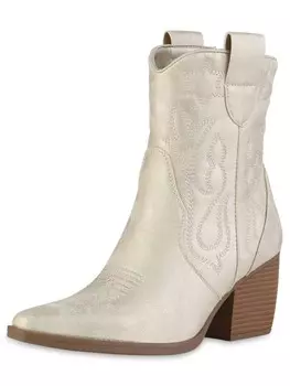 Ботильоны VAN HILL Cowboy Boots Ava, цвет gold beige
