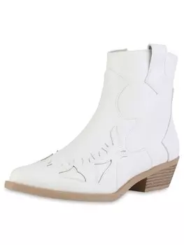 Ботильоны VAN HILL Cowboy Boots Marilyn, белый