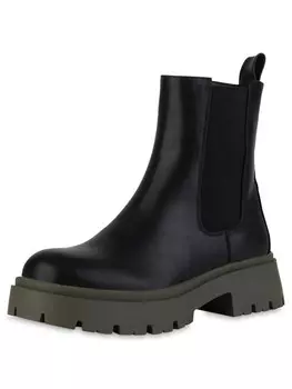 Ботильоны VAN HILL Plateau Boots Eleanor, цвет schwarz olivgrn