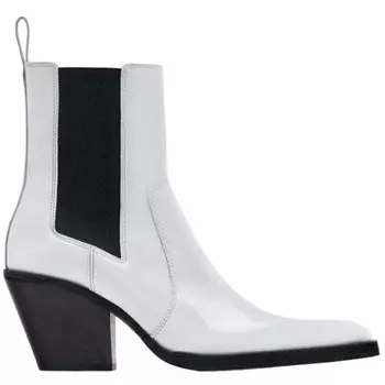 Ботильоны Zara Leather Heeled, белый