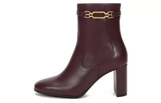 Ботильоны женские бордовые Bally