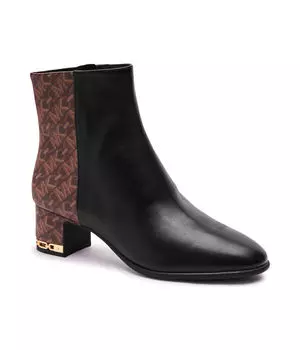 Ботильоны женские Michael Kors на каблуке, черный/коричневый