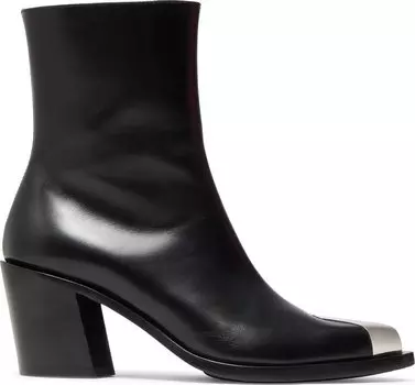 Ботинки Alexander McQueen Wmns Punk Boot Black Silver, черный