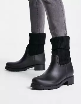 Ботинки ASOS DESIGN Gabrielle Sock, черный