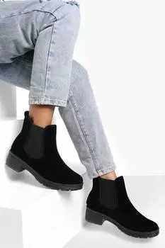 Ботинки chelsea с ребричными деталями Boohoo, черный