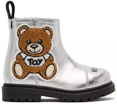Ботинки челси Baby Silver Teddy Moschino