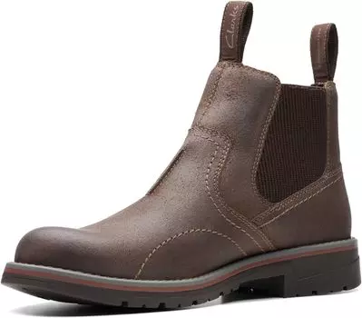 Ботинки Челси Morris Easy Clarks, цвет Dark Brown Waxy