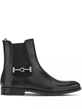 Ботинки челси с пряжкой Ferragamo, черный