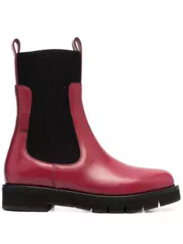 Ботинки челси в рубчик Ferragamo, красный