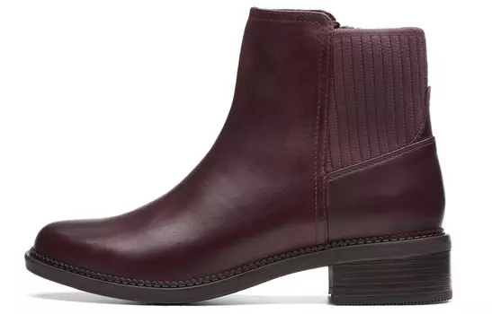Ботинки Челси женские красные Clarks