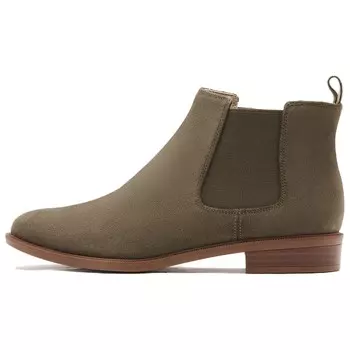 Ботинки Челси женские зеленые Clarks