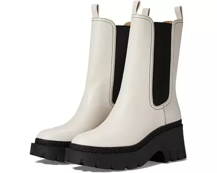 Ботинки COACH Alexa Leather Bootie, цвет Chalk/Black