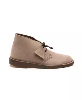 Ботинки дезерты из замши на плоской подошве Clarks, бежевый