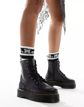 Ботинки Dr Martens Jadon из гладкой кожи на платформе с 8 люверсами
