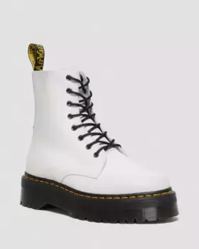 Ботинки Dr. Martens Jadon на платформе из гладкой кожи, цвет White — Polished Smooth