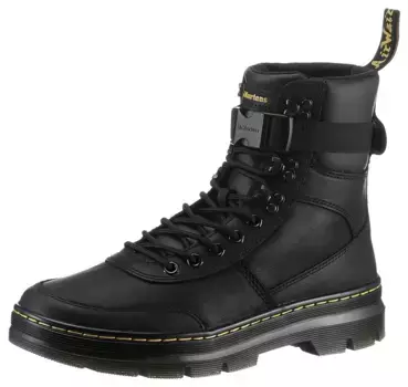 Ботинки DR. MARTENS на шнуровке Combs Tech с декоративными ремешками и застежкой-клипсой, черный