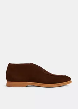 Ботинки Eleventy Suede Desert, коричневый
