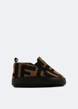 Ботинки FENDI FF booties, коричневый