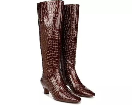 Ботинки Franco Sarto Andria High Shaft Boot Wide Calf, цвет Brown Croc Print Leather