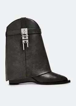 Ботинки Givenchy Shark Lock Cowboy, черный